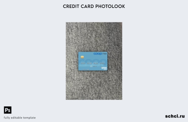 цифровая загрузка Эстония Coop Pank Visa дебетовая карта фотообраз переднего шаб
